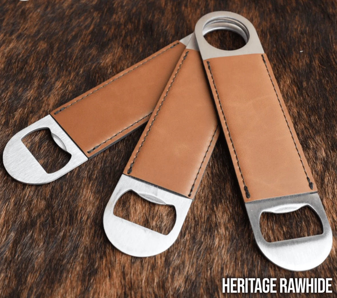 Leatherette Wrapped Bottle Openers