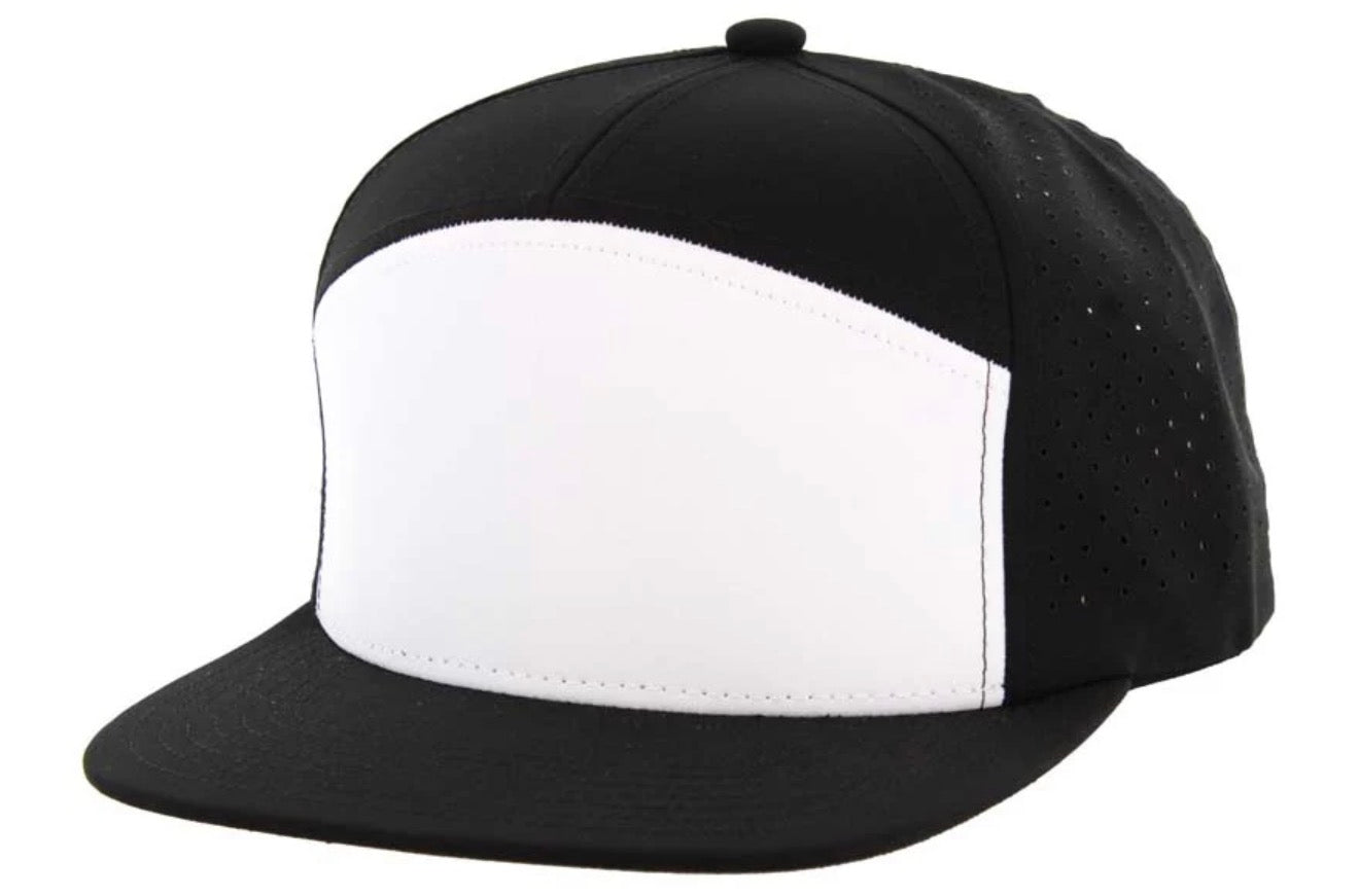 KAMEL 707 7 PANEL Hydro Performance Flat Adjustable Snapback Trucker Cap