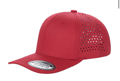 Dallas 815 Hydro 6 Panel Performance Laser Perforated Snapback Trucker Cap