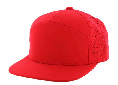 KAMEL 707 7 PANEL Hydro Performance Flat Adjustable Snapback Trucker Cap