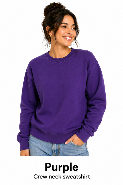 Cotton Crew Neck Unisex Sweatshirt
