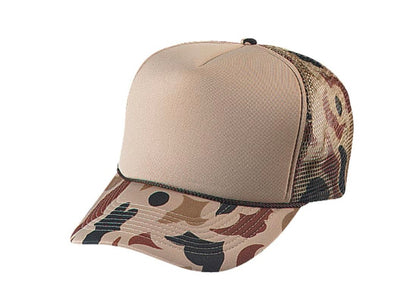 Polyester Foam Front 5-Panel Mesh Back Trucker Hats